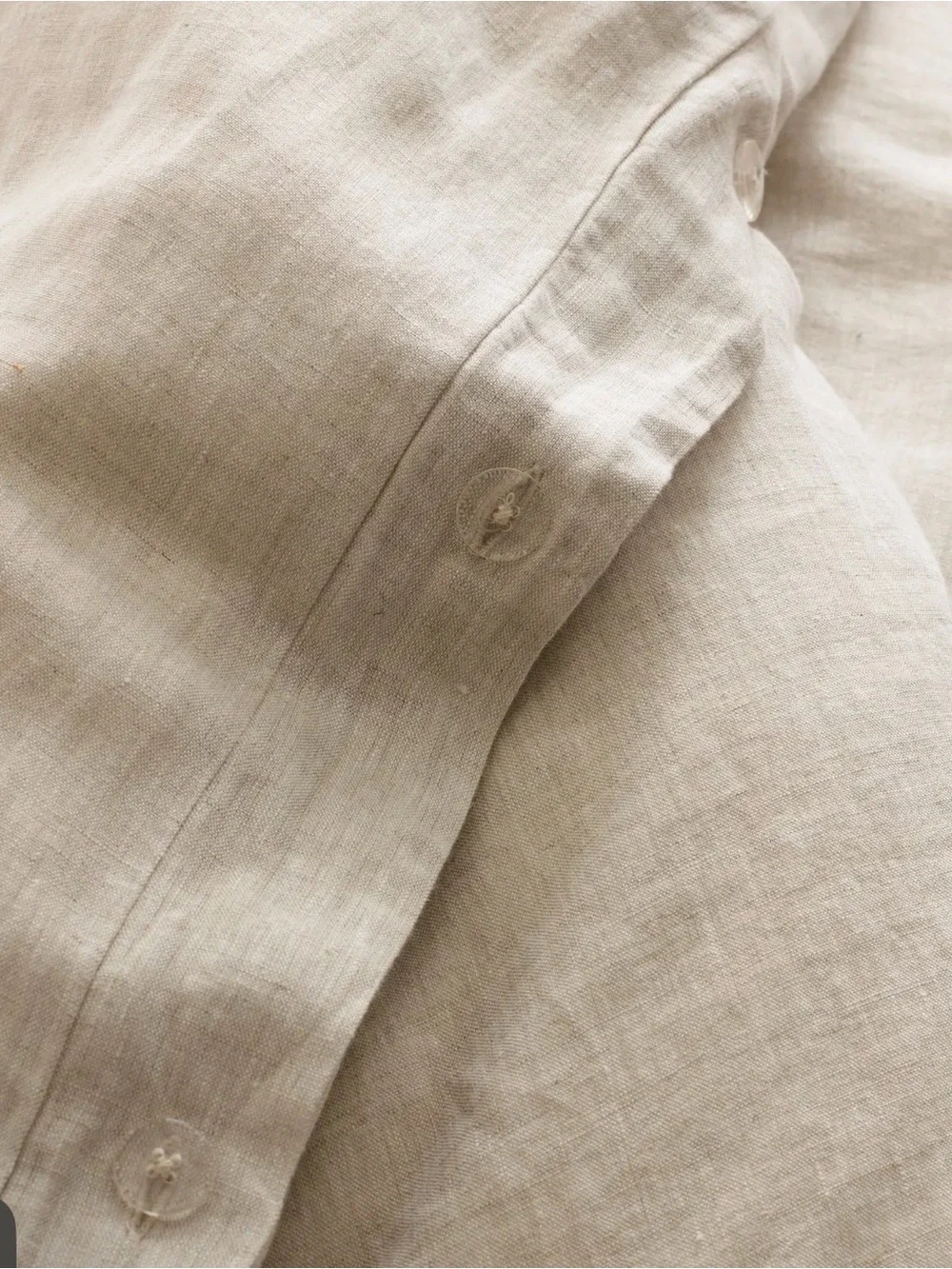 Quince European Linen Duvet Cover in Natural Chambray King Size 786